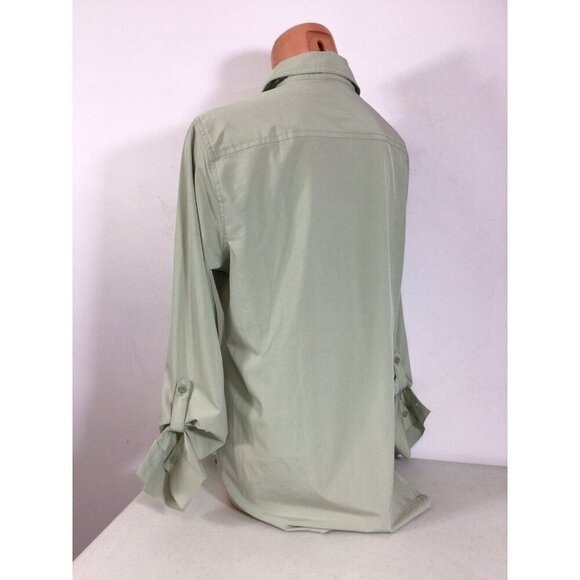 Eddie Bauer Utility Shirt Roll Up Sleeves Womens Large - Picture 6 of 8